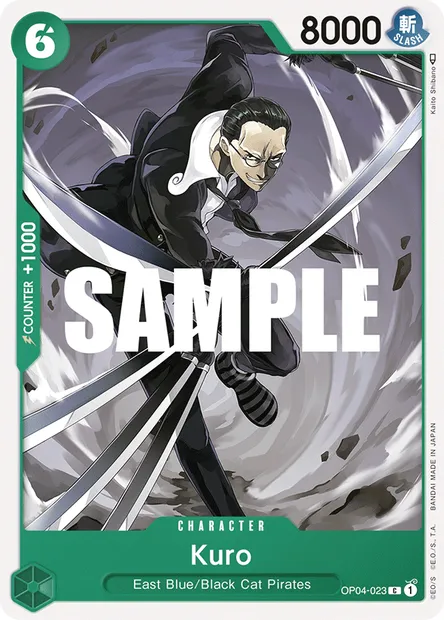Kuro, carte One Piece OP04-023 — extension KINGDOMS OF INTRIGUE