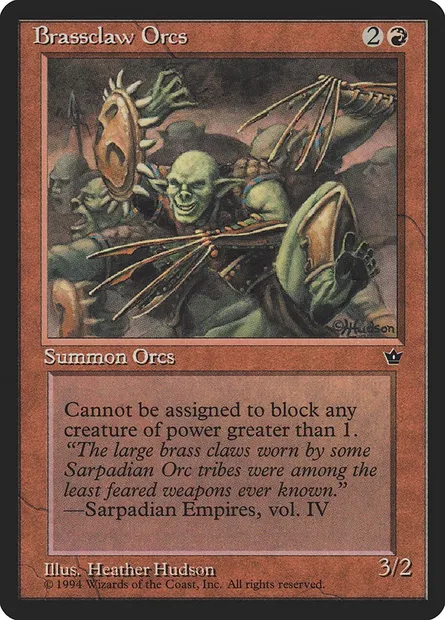 Brassclaw Orcs, Magic card FEM 49d — Fallen Empires set
