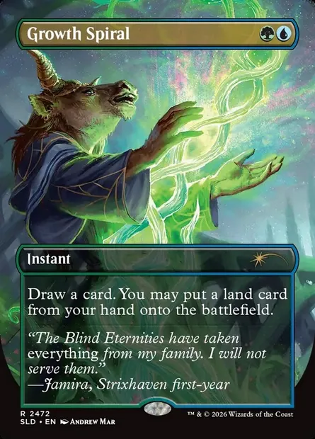 Spirale de croissance, carte Magic SLD 2472 — extension Secret Lair Drop