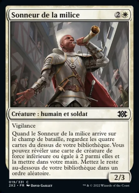 Sonneur de la milice, carte Magic 2X2 19 — extension Double Masters 2022
