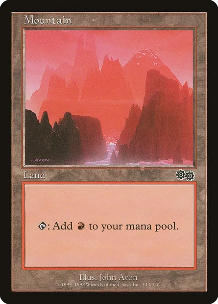 Montagne, carte Magic USG 343 — extension Epopée d'Urza