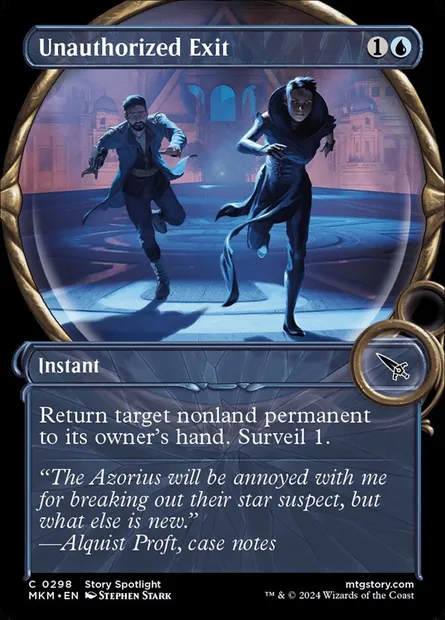 Unauthorized Exit, Magic card MKM 298 — Murders at Karlov Manor set