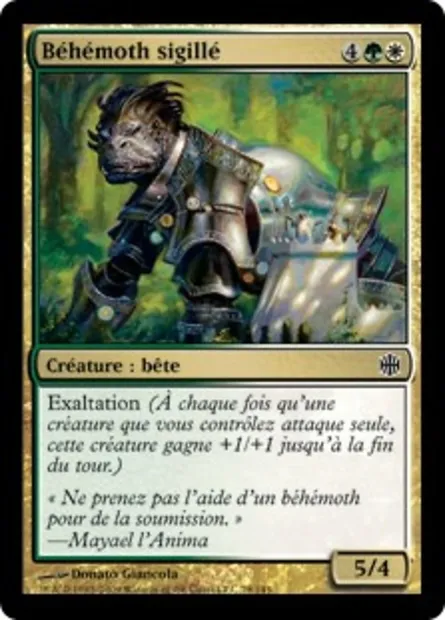 Béhémoth sigillé, carte Magic ARB 79 — extension La Renaissance d'Alara