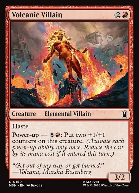 Volcanic Villain, Magic card MSH 159 — Marvel Super Heroes set