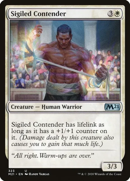 Sigiled Contender, Magic card M21 323 — Core Set 2021 set