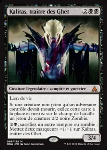 Kalitas, traître des Ghet, carte Magic OGW 86 — extension Le serment des Sentinelles