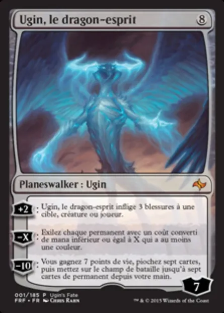 Ugin, le dragon-esprit, carte Magic UGIN 1 — extension Ugin's Fate