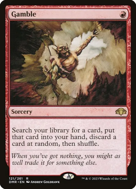 Gamble, Magic card DMR 121 — Dominaria Remastered set