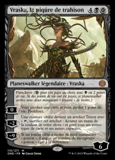 Vraska, la piqûre de trahison, carte Magic ONE 115 — extension Tous Phyrexians