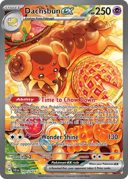 Dachsbun ex, Pokémon card SCR 169 — Stellar Crown set