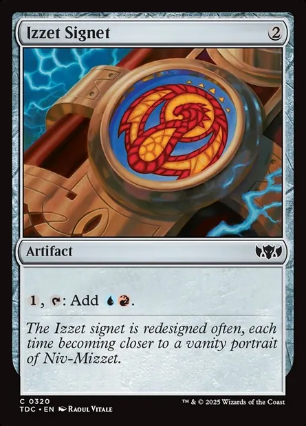 Izzet Signet, Magic card TDC 320 — Tarkir: Dragonstorm Commander set