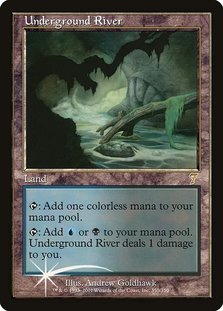 Underground River, Magic card 7ED 350★ — Seventh Edition set