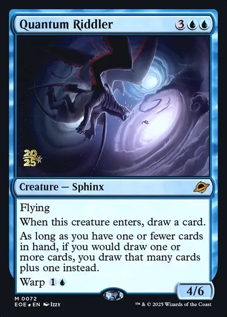 Quantum Riddler, Magic card PEOE 72s — Edge of Eternities Promos set
