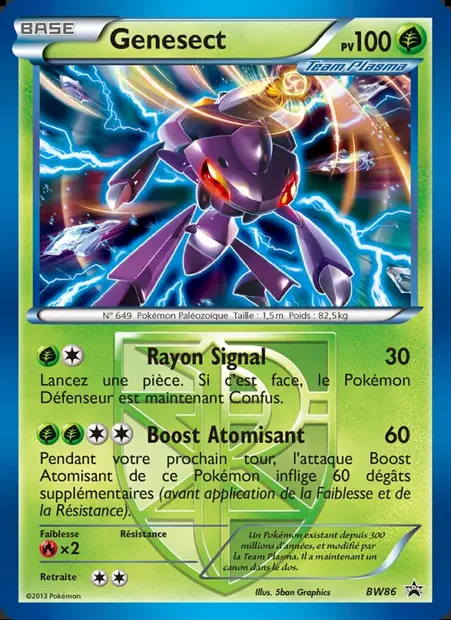 Genesect, carte Pokémon BW 86 — extension Promo BW