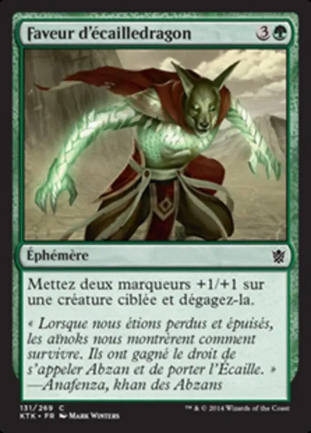 Faveur d'écailledragon, carte Magic KTK 131 — extension Les Khans de Tarkir