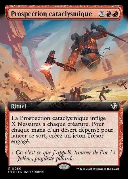 Prospection cataclysmique, carte Magic OTC 60 — extension Outlaws of Thunder Junction Commander