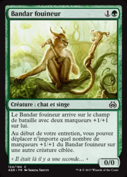 Bandar fouineur, carte Magic AER 124 — extension La révolte éthérique