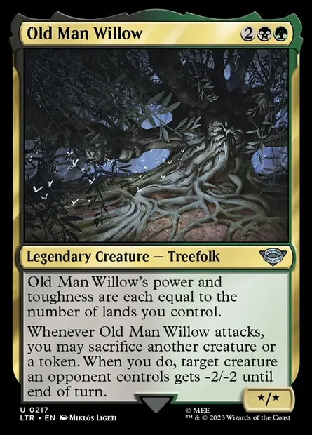 Old Man Willow, Magic card LTR 217 — The Lord of the Rings: Tales of Middle-earth set