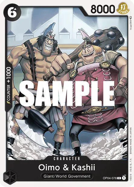 Oimo & Kashii, One Piece card OP04-078 — KINGDOMS OF INTRIGUE set