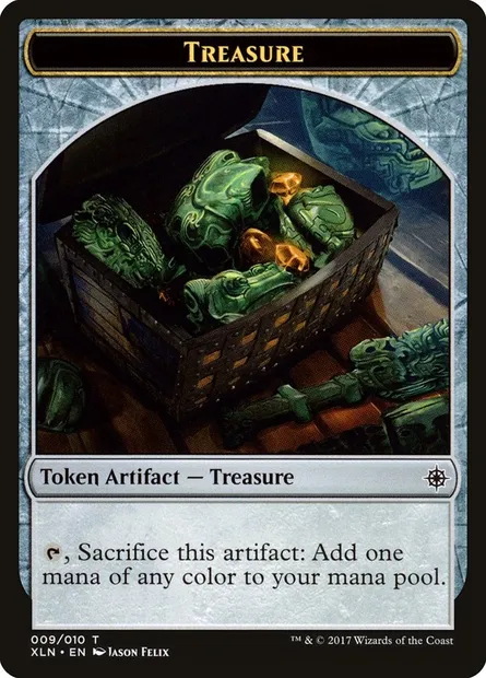 Treasure, carte Magic TXLN 9 — extension Ixalan Tokens