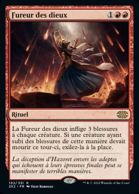 Fureur des dieux, carte Magic 2X2 102 — extension Double Masters 2022