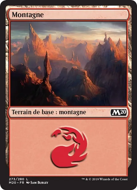 Montagne, carte Magic M20 273 — extension Core Set 2020