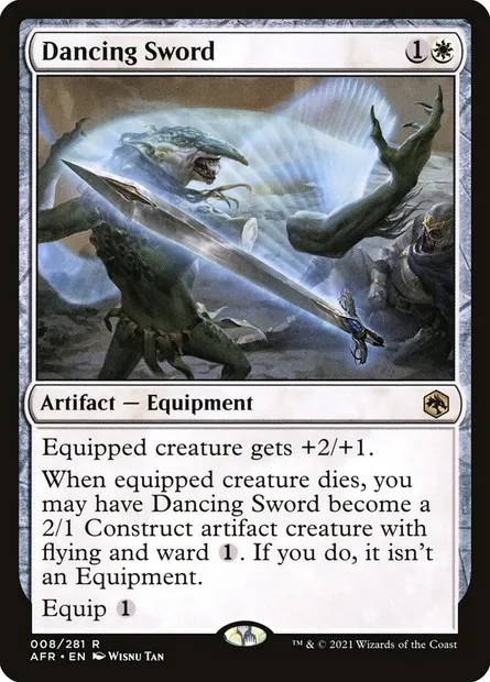 Dancing Sword, Magic card AFR 8 — Adventures in the Forgotten Realms set