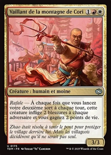 Vaillant de la montagne de Cori, carte Magic TDM 175 — extension Tarkir: Dragonstorm