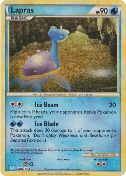 Lokhlass, carte Pokémon CLB 008 — extension Pokémon TCG Classic: Blastoise & Suicune ex Deck