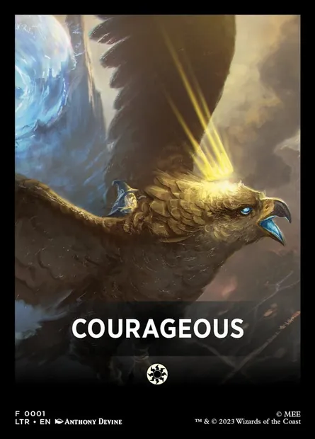 Courageous, carte Magic FLTR 1 — extension Tales of Middle-earth Front Cards