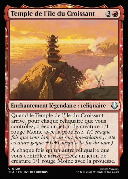 Temple de l'île du Croissant, carte Magic TLA 129 — extension Avatar: The Last Airbender