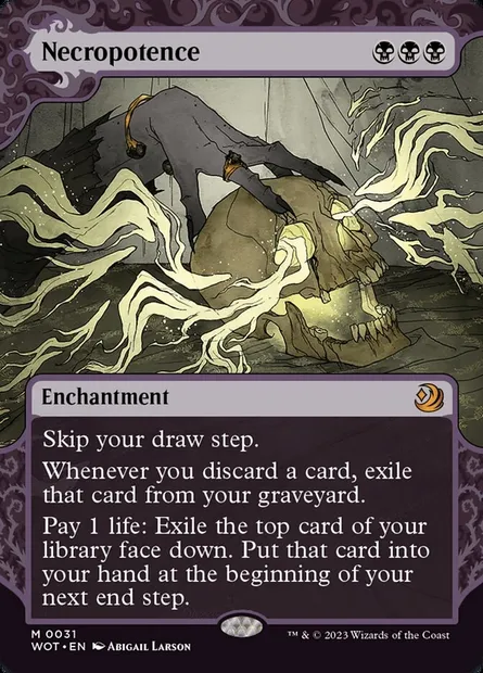 Necropotence, Magic card WOT 31 — Wilds of Eldraine: Enchanting Tales set