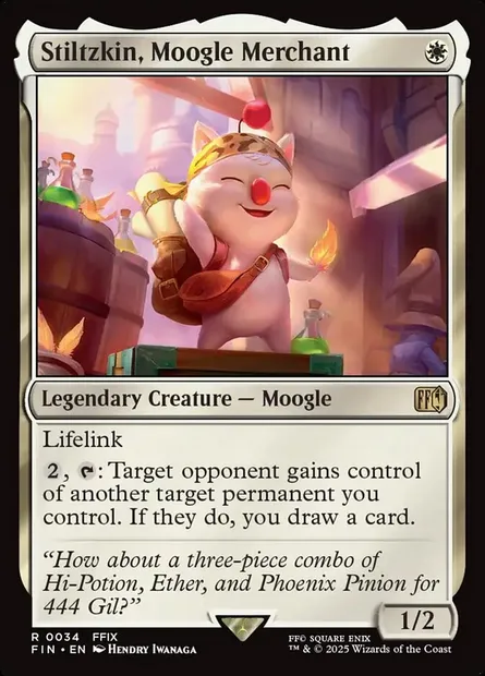 Stiltzkin, Moogle Merchant, Magic card FIN 34 — Final Fantasy set
