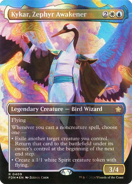 Kykar, éveilleur de zéphyr, carte Magic FDN 409 — extension Foundations