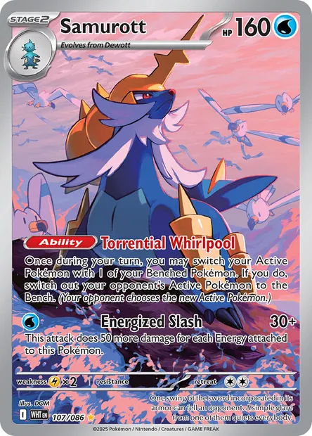 Samurott, Pokémon card WHT 107 — White Flare set