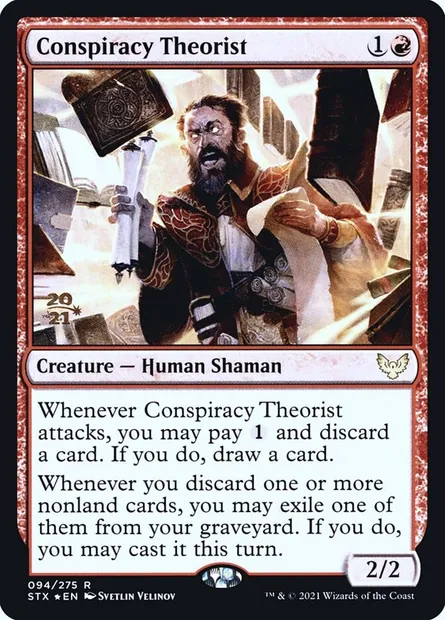 Conspiracy Theorist, Magic card PSTX 94s — Strixhaven: School of Mages Promos set