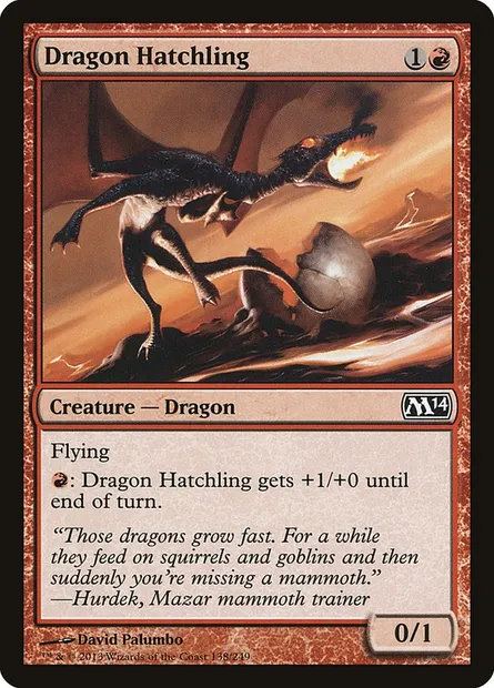 Dragon Hatchling, Magic card M14 138 — Magic 2014 set