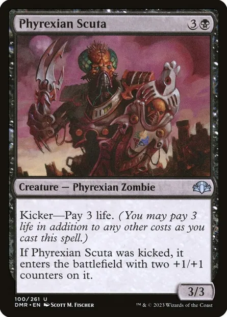 Phyrexian Scuta, Magic card DMR 100 — Dominaria Remastered set