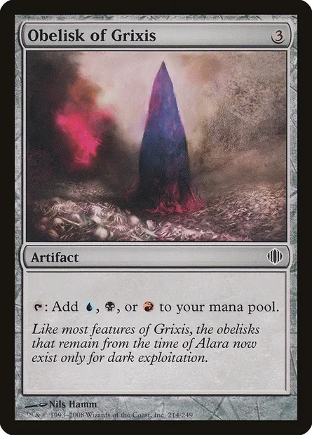 Obelisk of Grixis, Magic card ALA 214 — Shards of Alara set