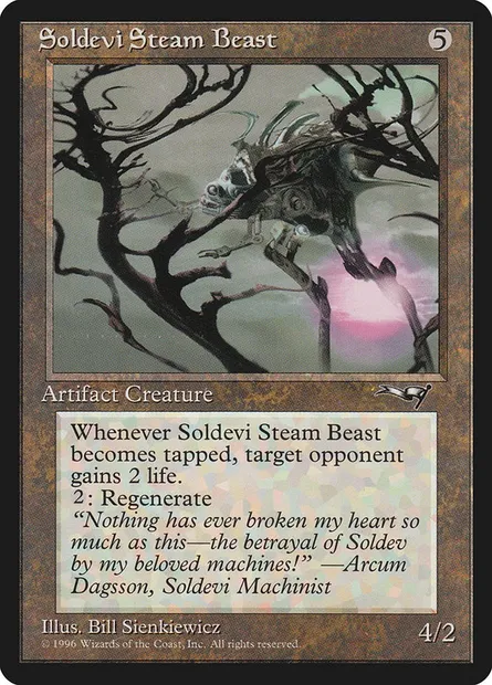 Soldevi Steam Beast, Magic card ALL 133b — Alliances set