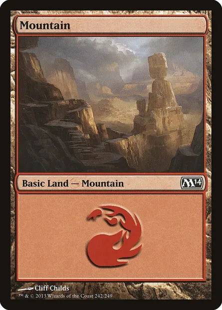 Mountain, Magic card M14 242 — Magic 2014 set