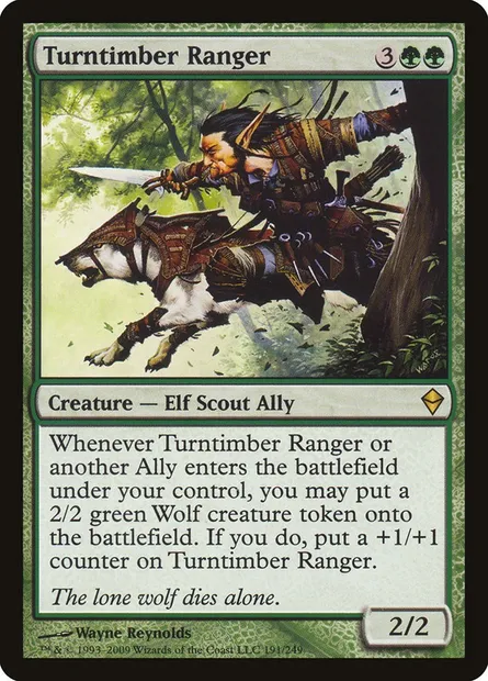 Turntimber Ranger, Magic card ZEN 191 — Zendikar set
