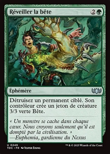 Réveiller la bête, carte Magic TDC 249 — extension Tarkir: Dragonstorm Commander