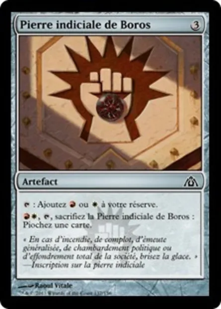 Pierre indiciale de Boros, carte Magic DGM 137 — extension Le labyrinthe du dragon