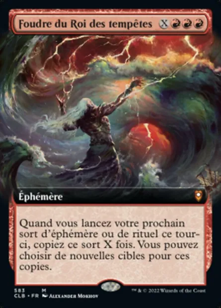 Foudre du Roi des tempêtes, carte Magic CLB 583 — extension Commander Légendes : la bataille de la Porte de Baldur