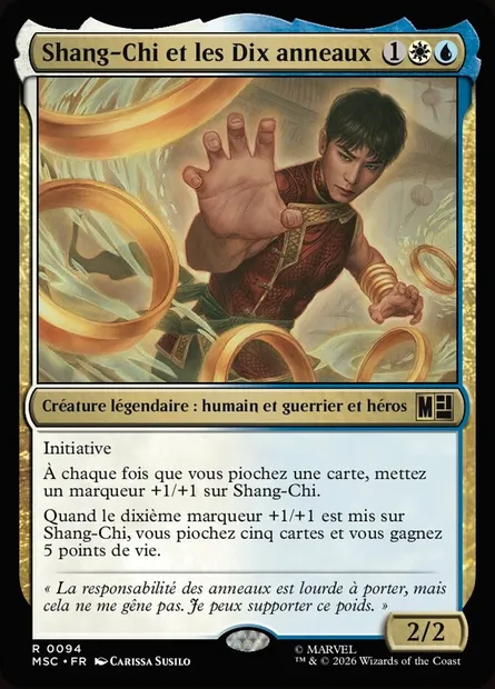 Shang-Chi et les Dix anneaux, carte Magic MSC 94 — extension Marvel Super Heroes Commander