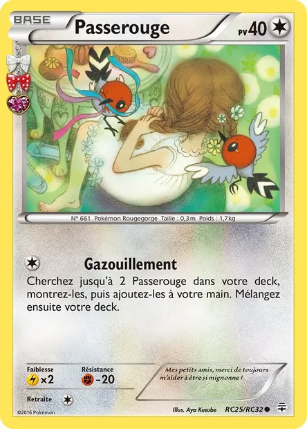 Passerouge, carte Pokémon GEN RC25 — extension Générations