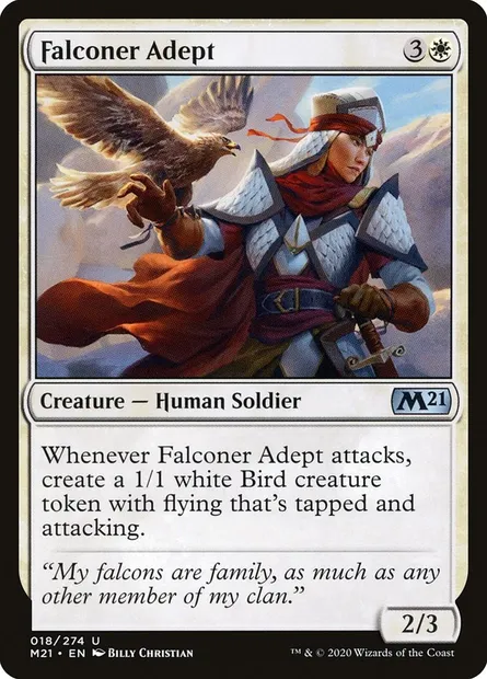 Falconer Adept, Magic card M21 18 — Core Set 2021 set