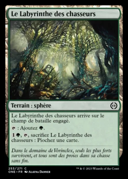 Le Labyrinthe des chasseurs, carte Magic ONE 253 — extension Tous Phyrexians