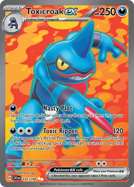 Toxicroak ex, Pokémon card SVI 232 — Scarlet & Violet set